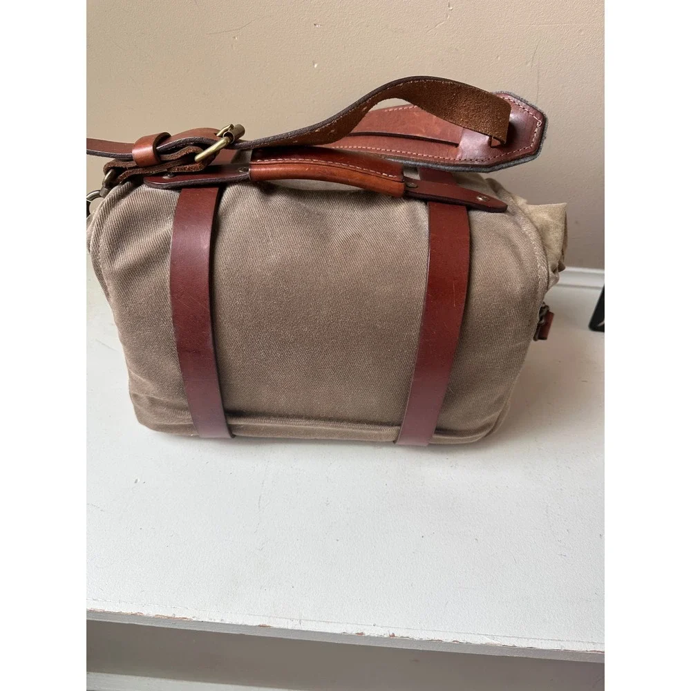 Tanner Goods Field Camera Bag Messenger Waxed Canvas Leather Tan Brown